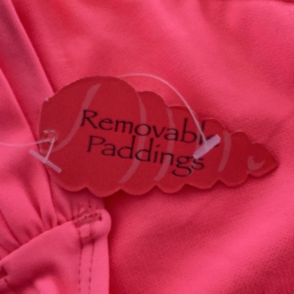 NWT Coral Tropics Apollo Swimwear 2 Piece Suit Lipstick Pink Bloomingdale’s XL - Picture 6 of 6